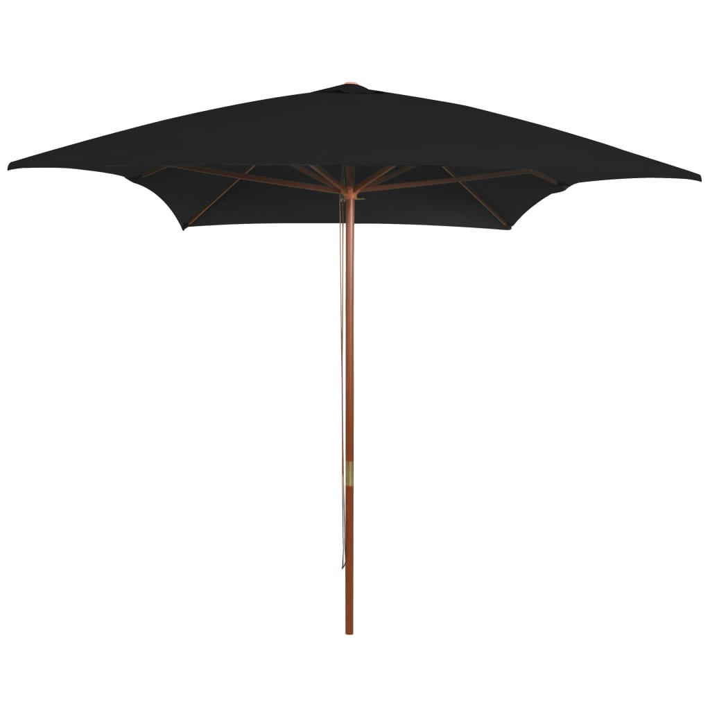 furnicato Sonnenschirm Schwarz 200x300 cm