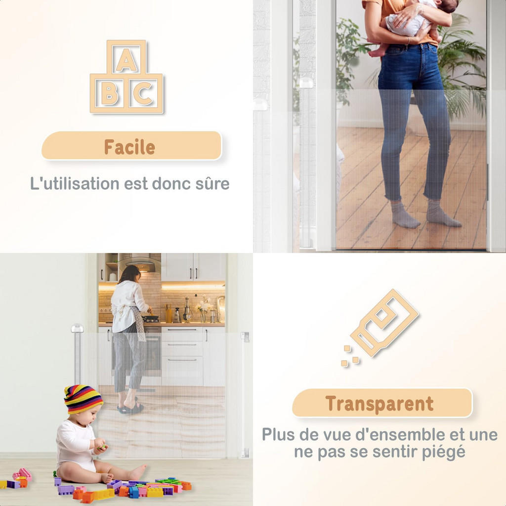 Thumbnail - Twinky Treppenschutzgitter, Weiß, Kunststoff, 130x4 cm, Kindersicherheit