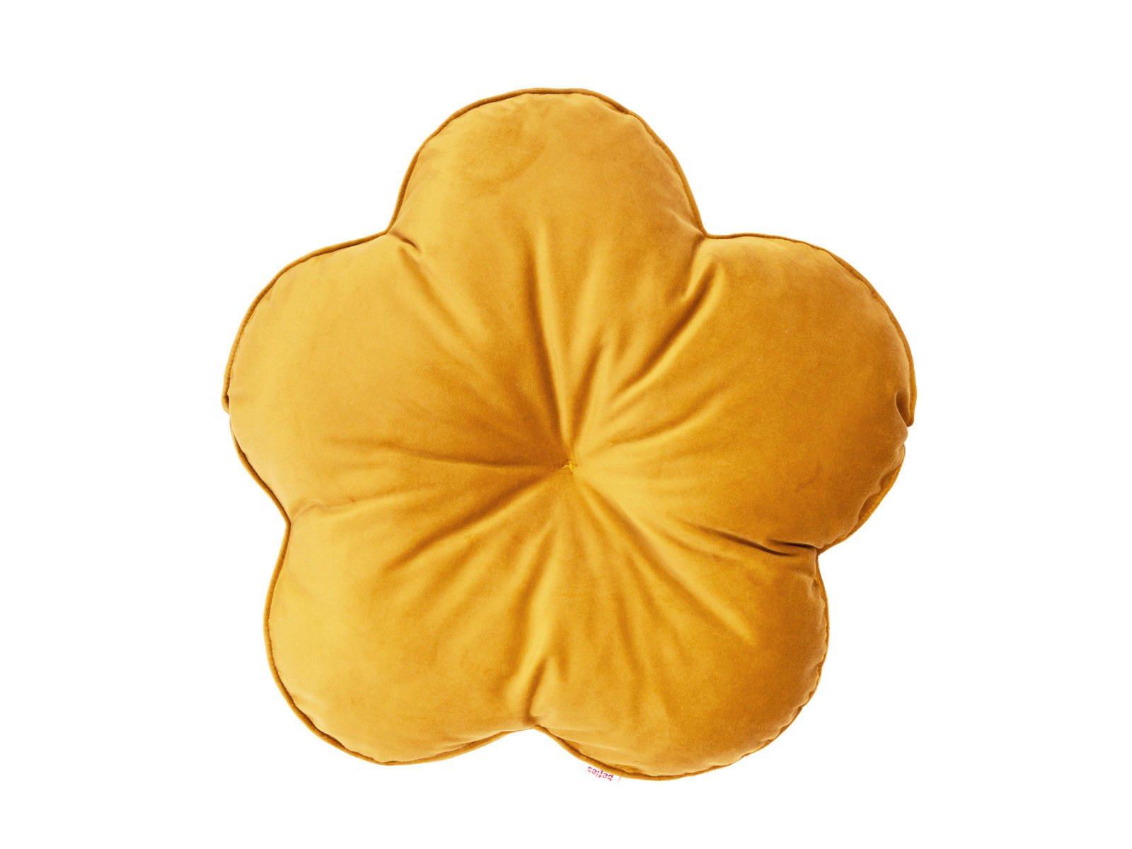KISSEN-BLUME Samt&Sonders curry-senf 50 cm Ø - Currygelb, Textil (50cm) - beties Heimtextil