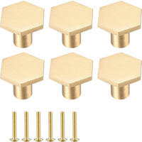 SCHRANKKNOPF Messing T-Form 2er-Set - Goldfarben, Metall (2/2.1/3cm)