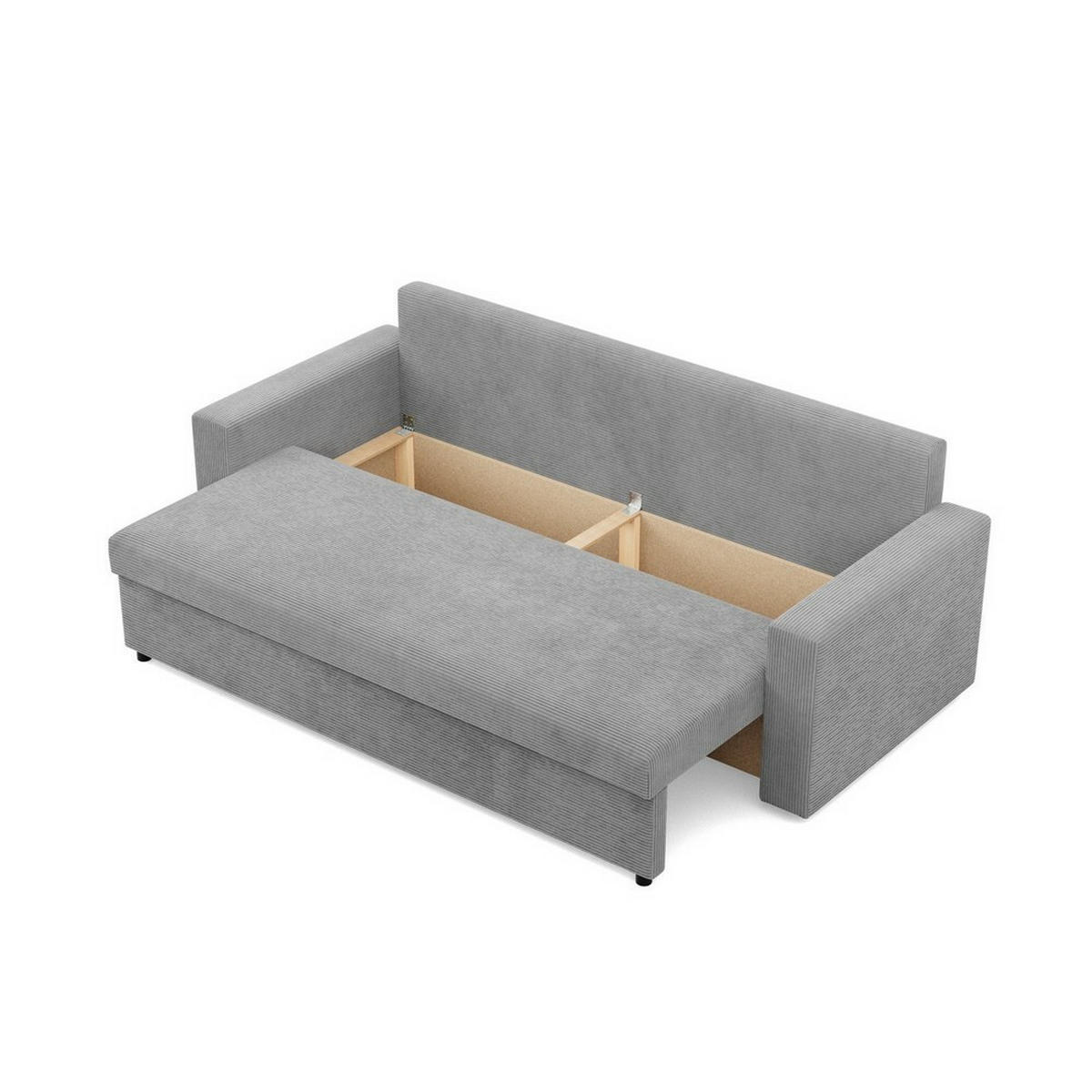 SOFA Neo mit gerader Armlehnen hellgrau - Hellgrau, Textil (220/92/92cm) - SIMKAM Furniture