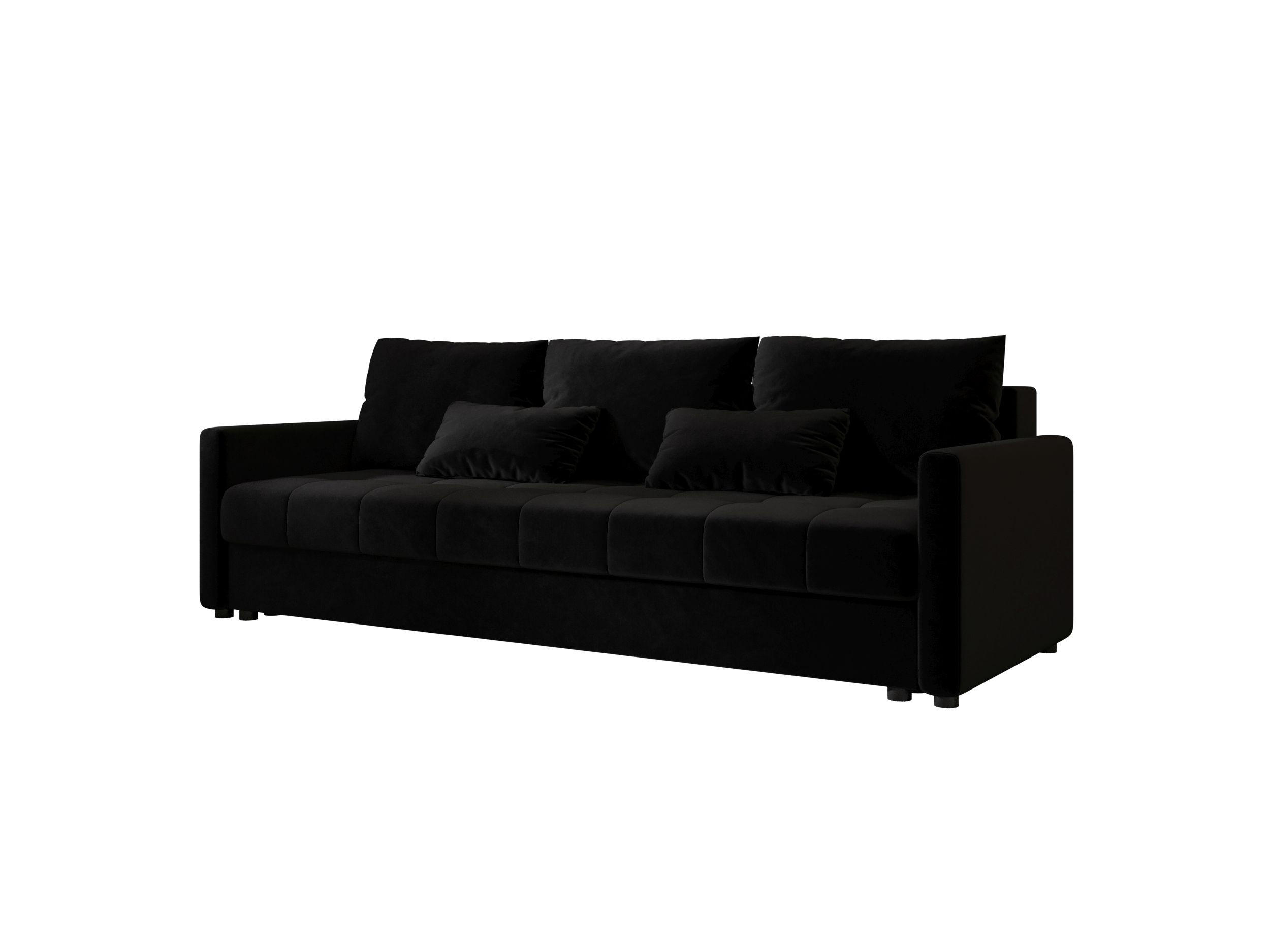 SOFA MOS mit Schlaffunktion ITAKA 15 mit Stauraum - Schwarz, Textil (84/72/220cm) - Bedante