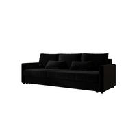 SOFA MOS mit Schlaffunktion ITAKA 15 mit Stauraum - Schwarz, Textil (84/72/220cm) - Bedante