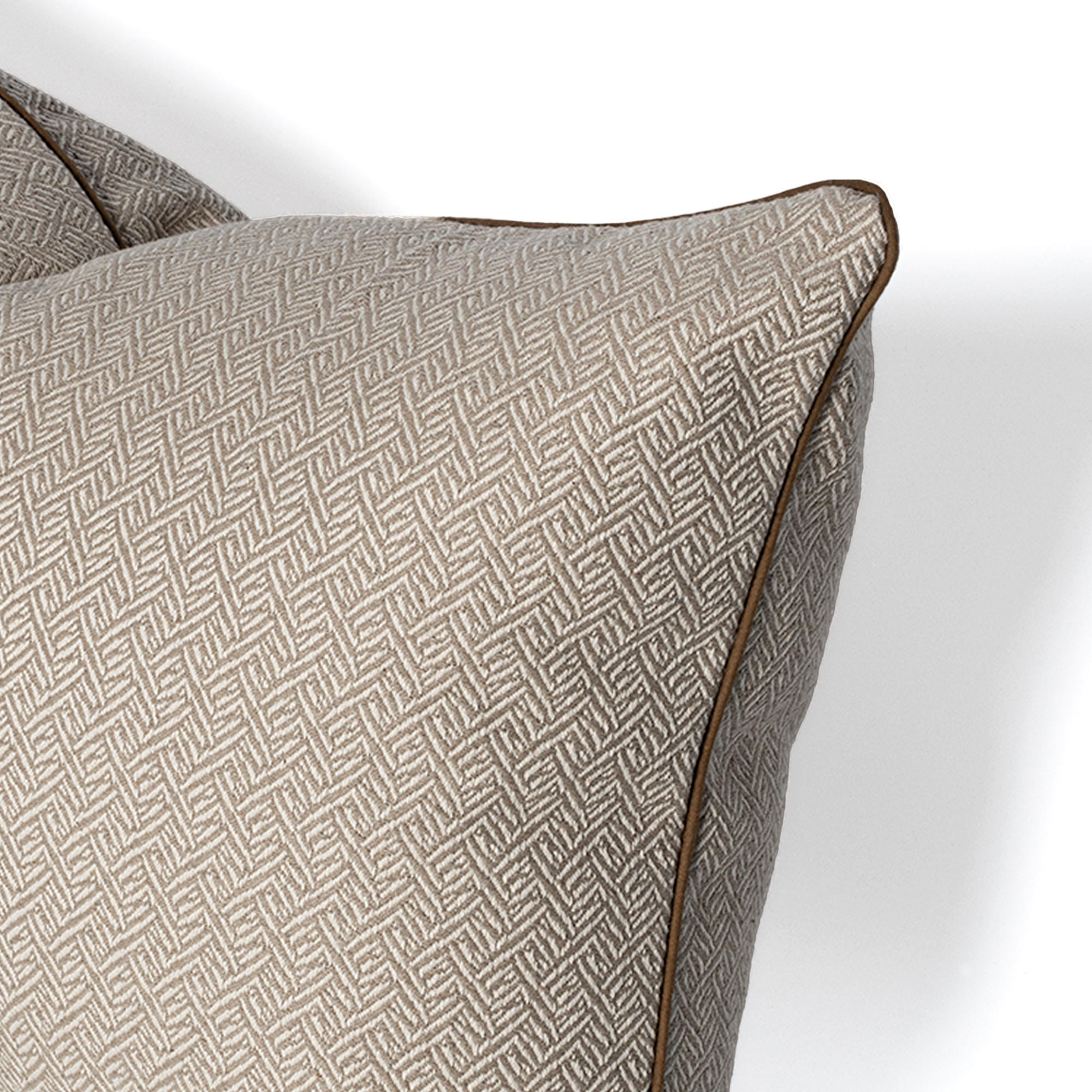 KISSENBEZUG dekorativ herringbone 60x40 cm beige - Beige, Textil (40/60cm) - Happy Friday
