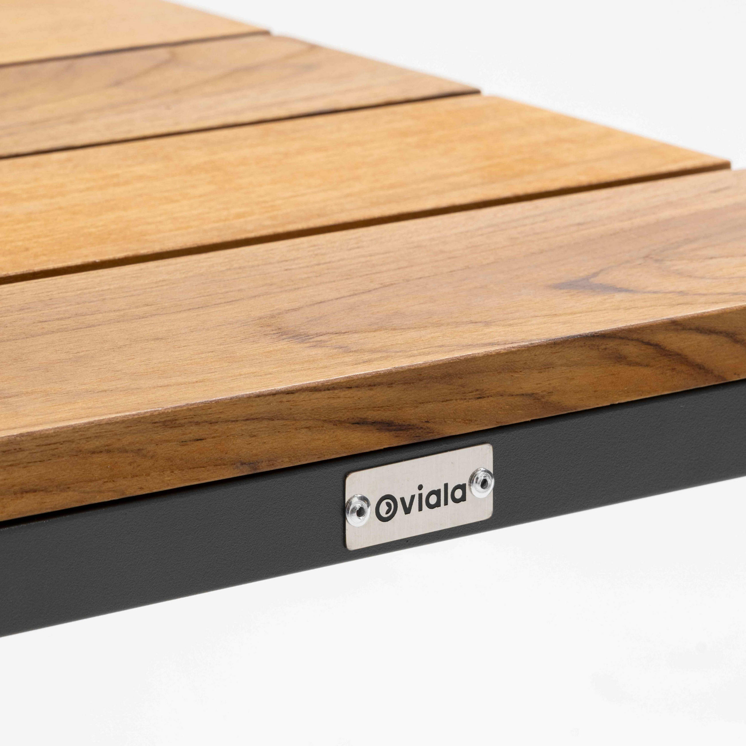 Thumbnail - Oviala Gartenbeistelltisch,, Grau, Holz, Quadratisch, 40x35x50 cm, Gartenmöbel, Gartentische, Beistelltische outdoor