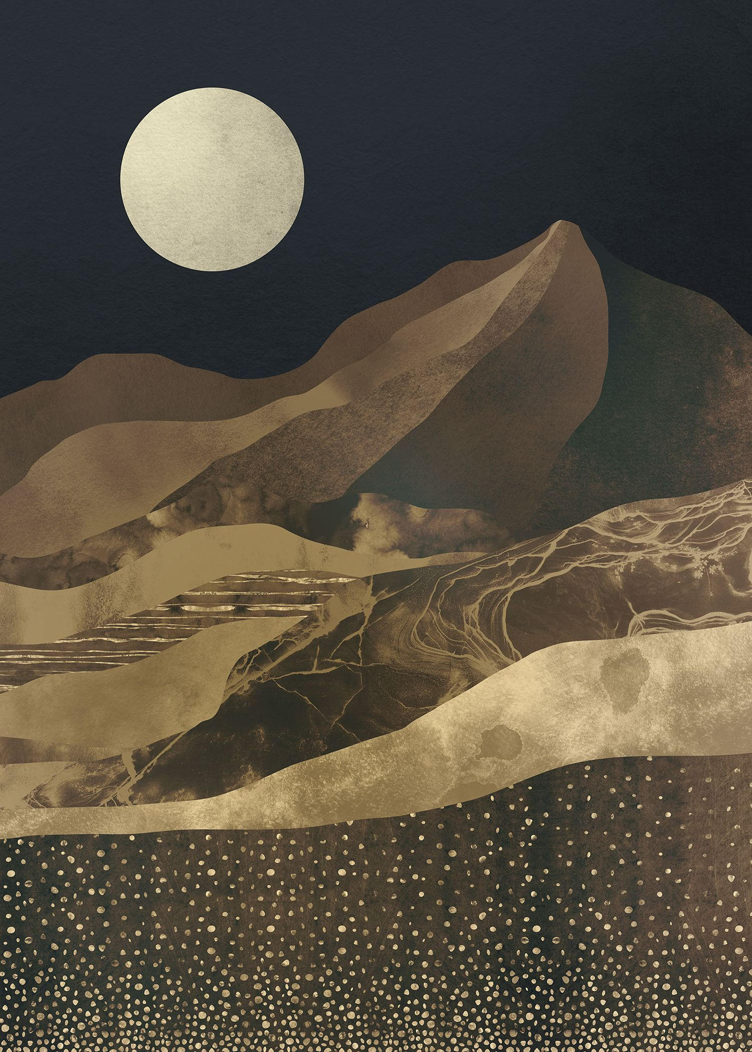 FOTOTAPETE Landschaft 200 x 280 cm - Braun, Papier (200/280cm) - Sanders & Sanders