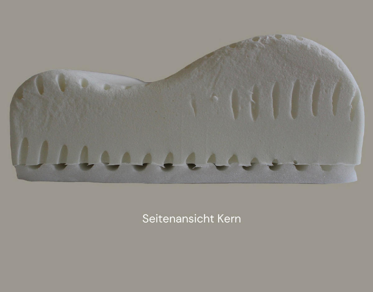 NACKENSTÜTZKISSEN Beasleep V gelochter Viscoschaum - Weiß, Textil (34/61cm) - Bonvionn