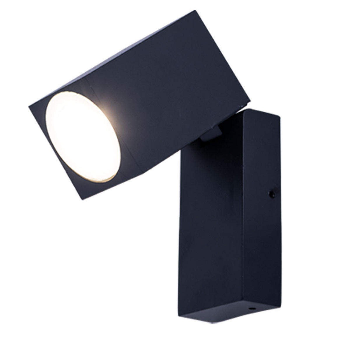 AUSSEN-WANDLEUCHTE Aluminium Schwarz beweglich - Schwarz, Metall (10/6.6/9.2cm)
