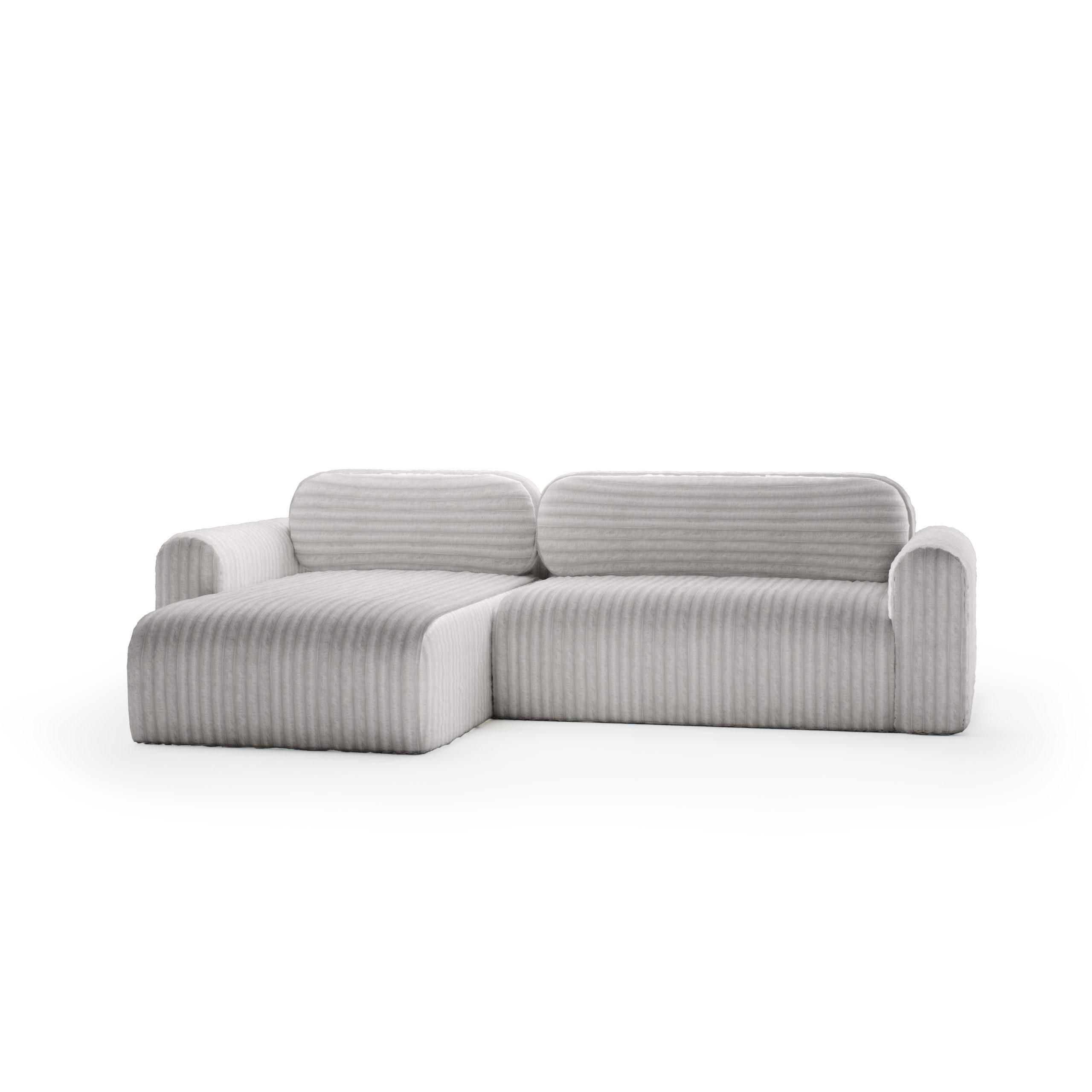 ECKSOFA mit Schlaffunktion Emmen, Grau - Grau, Textil (286/100cm) - Fedve