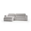 ECKSOFA mit Schlaffunktion Pablitto, Grau - Grau, Textil (286/100cm) - Meblito