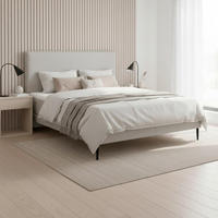 BOXBETT Nevada Hellgrau ca. 160 / 200 cm mit Topper - Hellgrau, Holz - Bessagi Home