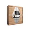SCHWEBETÜRENSCHRANK 200/180/62 2-türig - Silberfarben/Eiche Artisan, Holz/Kunststoff (180/200/62cm) - MÖBEL KRYSPOL