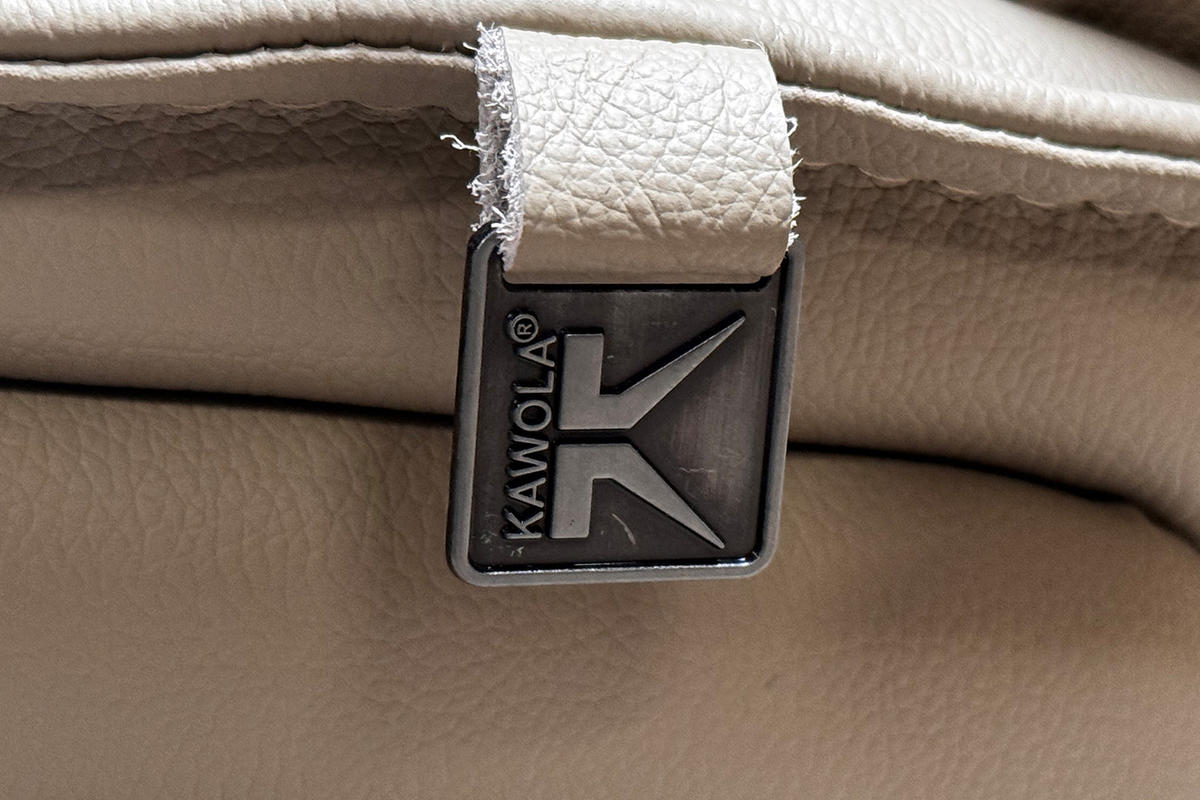 RELAXSESSEL-SET JOSIANE Grau Leder Relaxfunktion - Schwarz/Grau, Leder/Metall (78/107/87cm) - KAWOLA