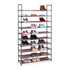 SCHUHREGAL Stecksystem - Braun, Kunststoff/Textil (99/176.5/29.5cm) - Relaxdays