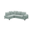 ECKSOFA mit elektrischer Sitztiefenverstellung - Hellblau, Kunststoff/Textil (282/200cm) - ed exciting design