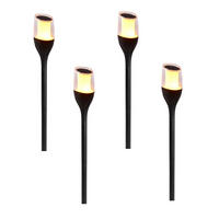 SOLARFACKELN 4er-set FARELY schwarz - Schwarz, Kunststoff (7.5/7.5/64.5cm) - Lumisky