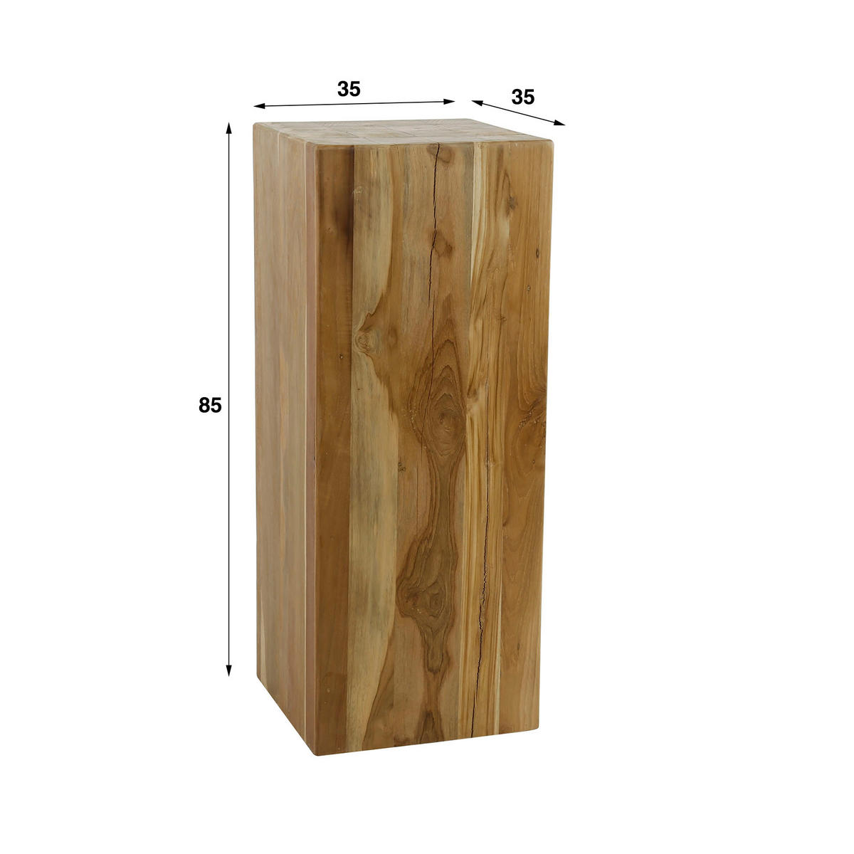 BLUMENSÄULE Bole Braun 35/35/85 cm - Braun, Holz (35/35/85cm) - Hoyz Collection