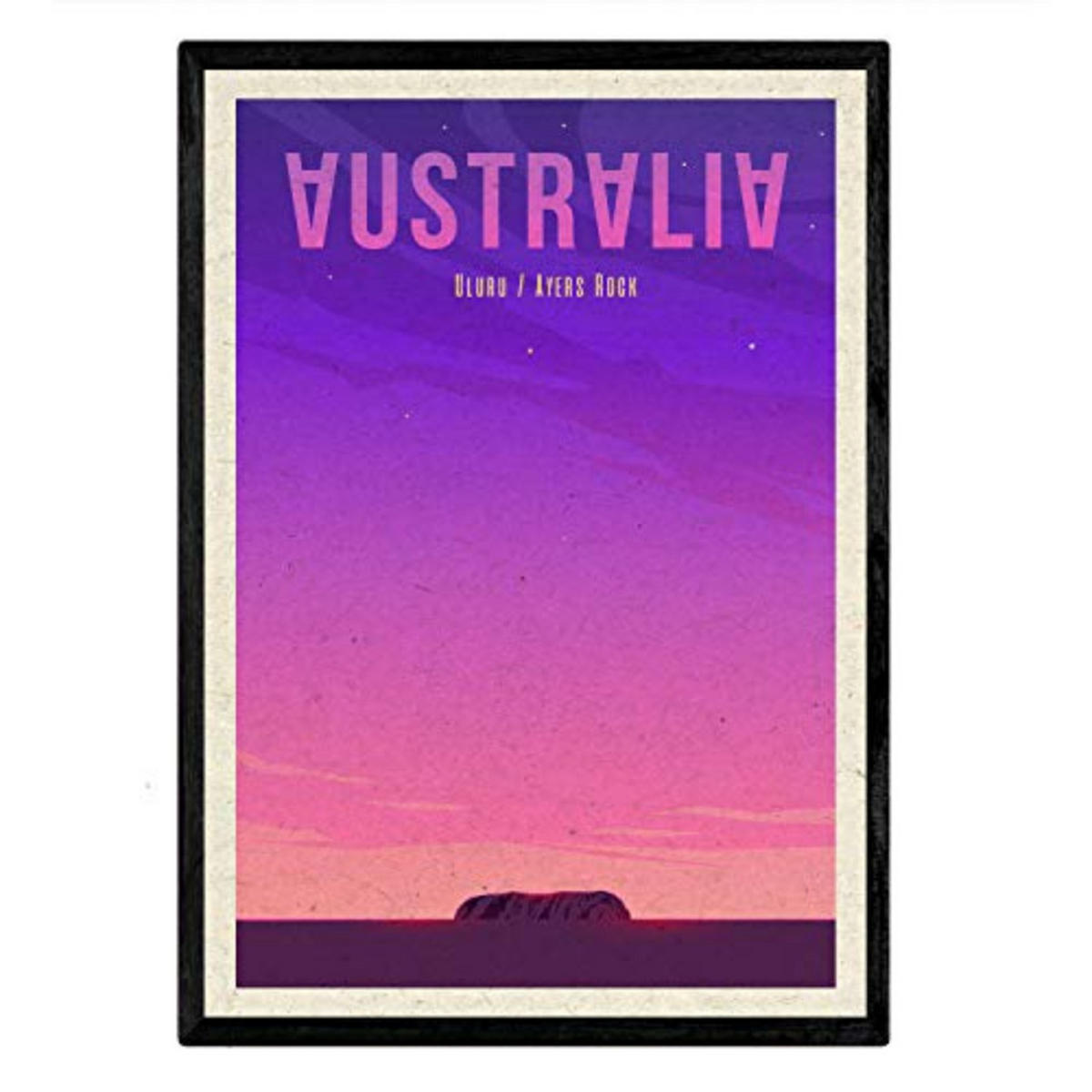 POSTER Vintage City Colors – Australia A4 Rahmenlos - Klar, Papier (29.7/5/21cm) - Nacnic