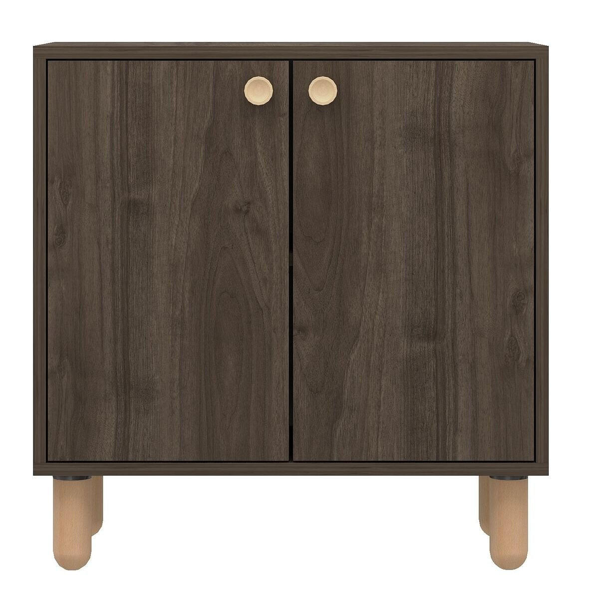 SIDEBOARD mit 2 Türen und Füßen aus massivem Buchenholz 36/72/73 cm - Naturfarben, Holzwerkstoff (36/73/72cm) - Calicosy