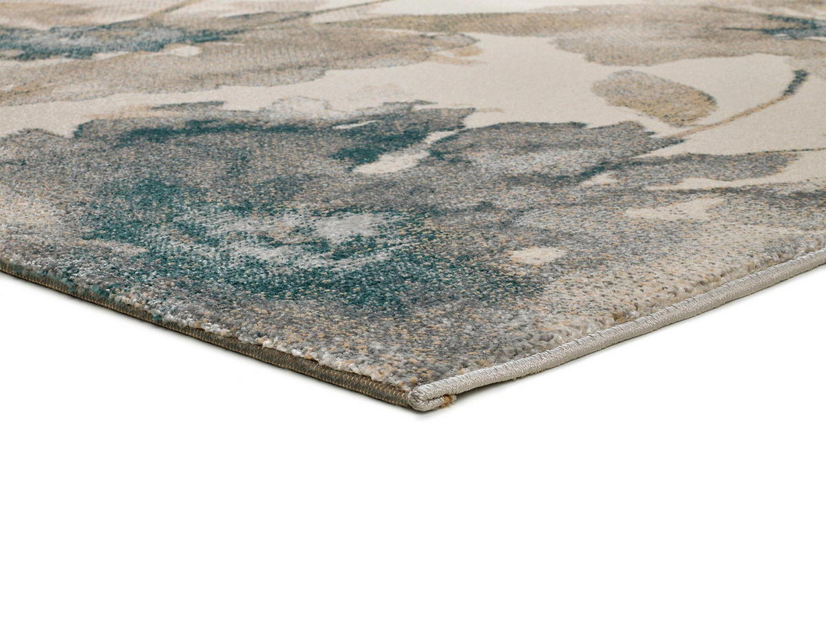 WEBTEPPICH Beige Sara 80/150 cm - Blau/Beige, Naturmaterialien/Textil (80/150cm) - Atticgo