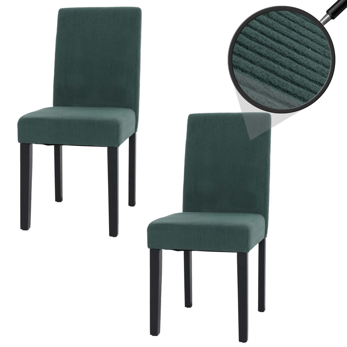 ESSZIMMERSTUHL Grün 2er-Set - Grün, Textil (42/90/50cm) - MCW