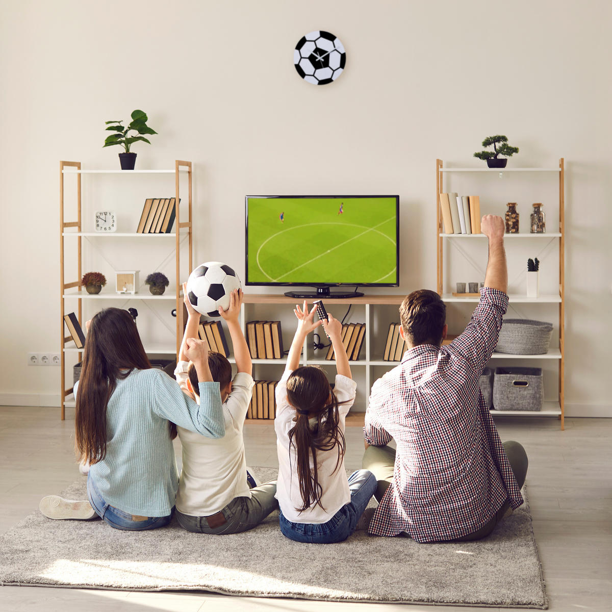 WANDUHR - Multicolor, Kunststoff/Metall (30/30/4cm) - Relaxdays