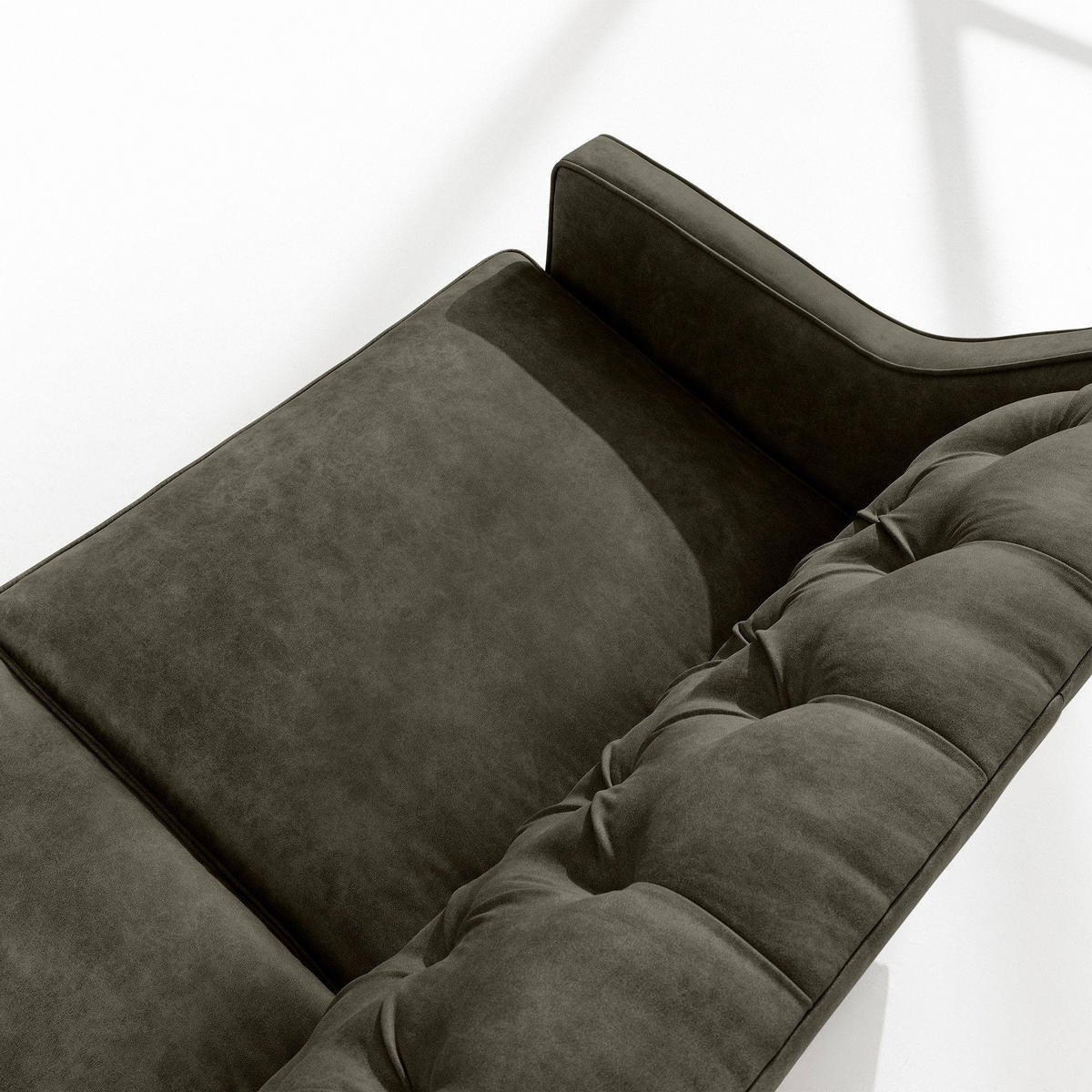 2-SITZER-SOFA NOMUS gesteppt, Graphitfarben - Wengefarben/Graphitfarben, Holzwerkstoff (170/78/80cm) - KONSIMO®