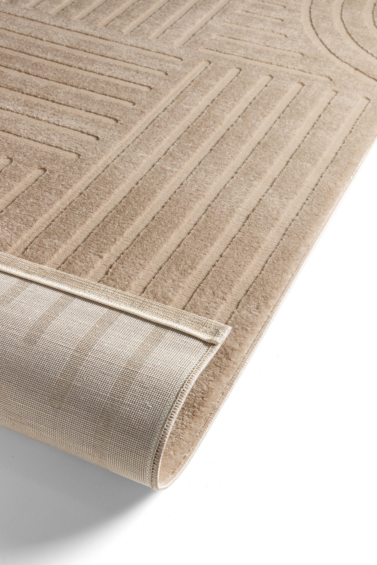 BOHO-TEPPICH Beige 120x160 cm - Beige, Textil (120/160cm) - Tesso Living