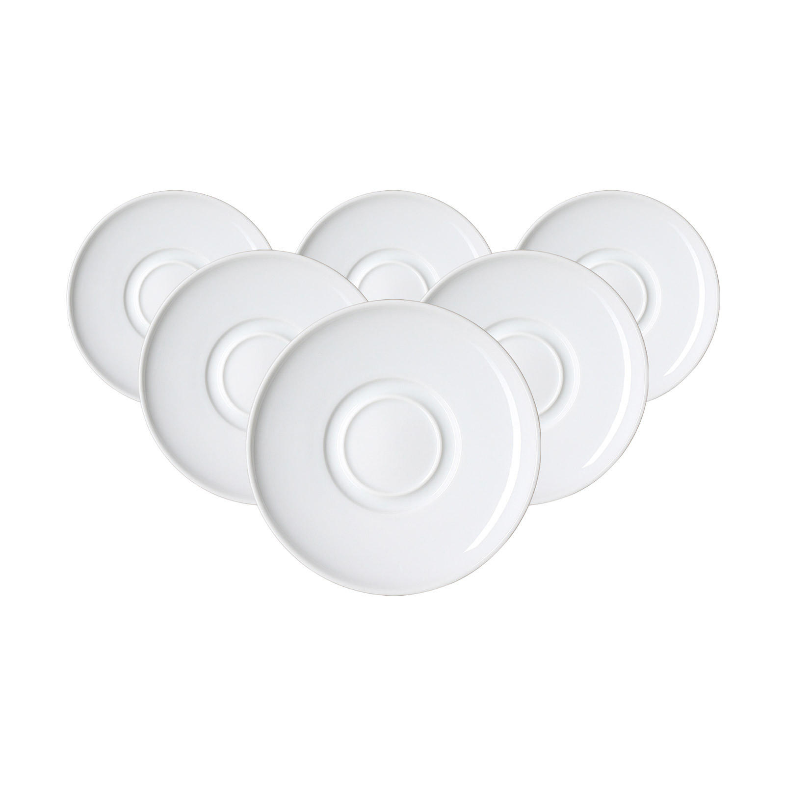 KOMBI-UNTERTASSEN Bianco weiß ø 15,5 cm 6er Set - Weiß, Keramik (15.5cm) - Ritzenhoff Breker