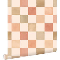 TAPETE Karomuster 50 x 900 cm - Beige, Papier (50/0.1cm) - ESTAhome