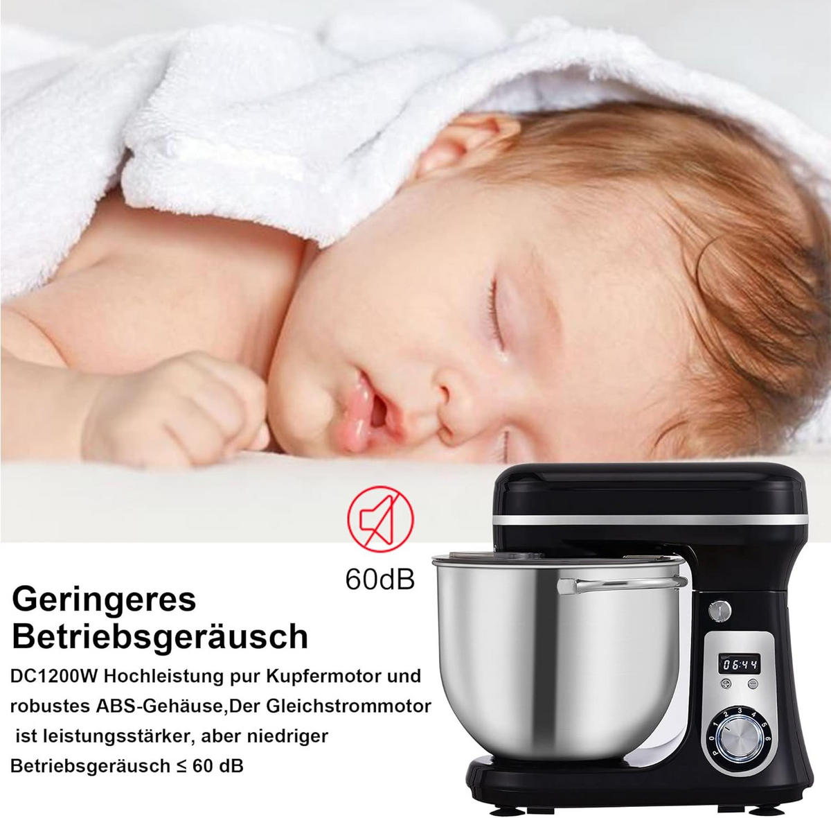 KÜCHENMASCHINE 6-Gang Schwarz - Schwarz, Metall (35.1/31.2/28.5cm) - Kaket