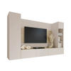 WOHNWAND Deromi IV - Beige, Holzwerkstoff (260/150/38cm) - MIRJAN24