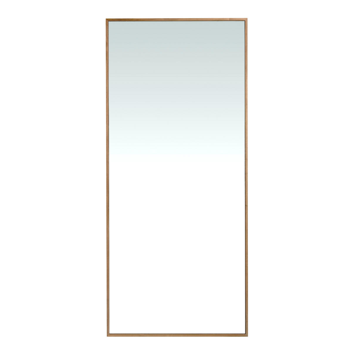 WANDSPIEGEL Rechteckig Walnuss 88/200/8 cm - Walnussfarben, Glas/Holz (88/8/200cm) - ANGEL CERDA