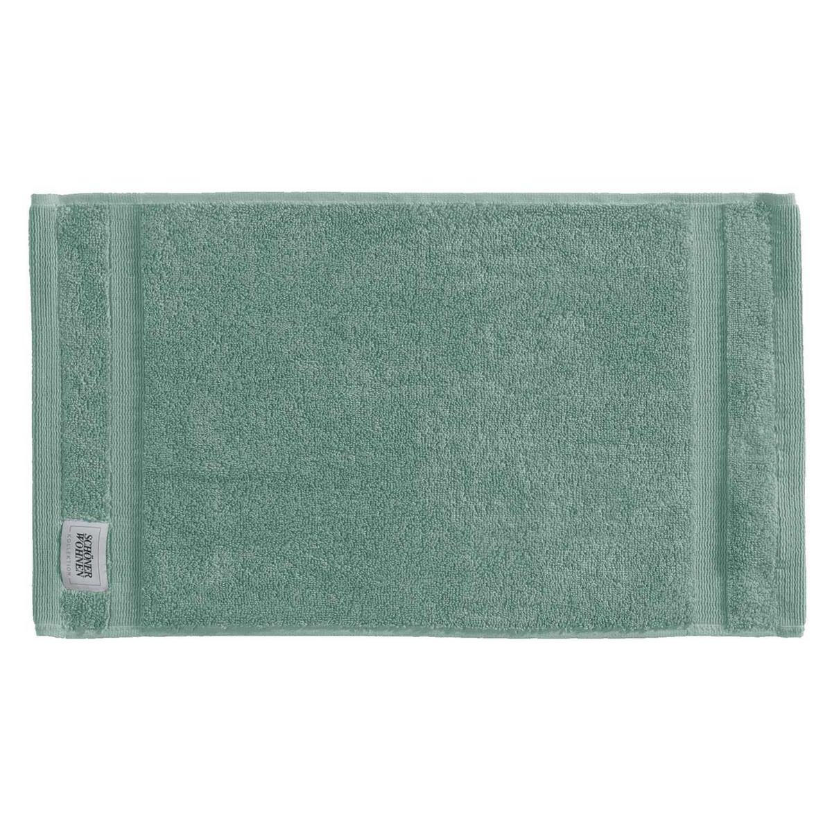 GÄSTETUCH SW-Cuddly Salbeigrün, Pastellgrün, Mintgrün, Grün  - Salbeigrün/Pastellgrün, Basics, Textil (30/50cm) - Schöner Wohnen