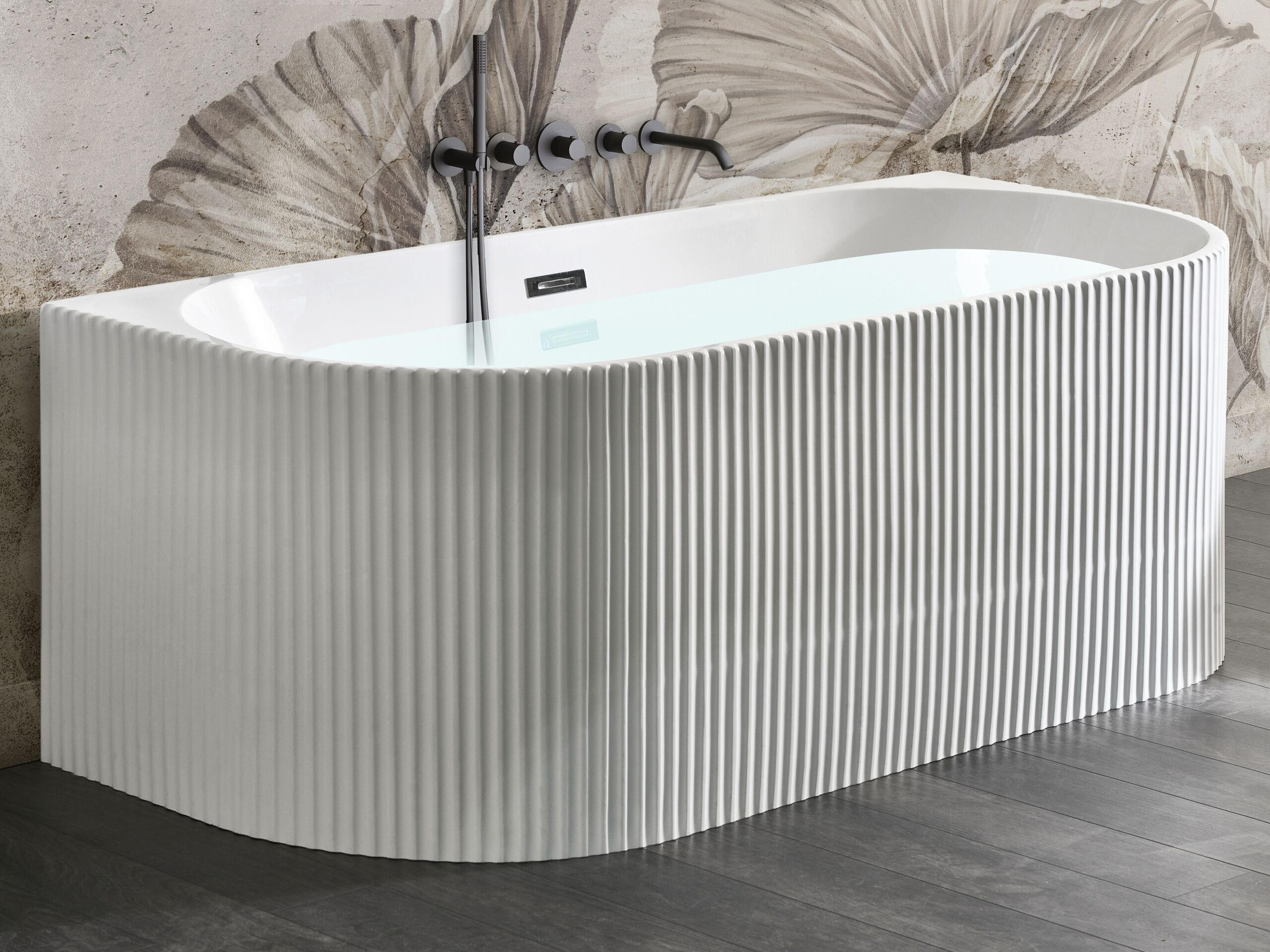 BADEWANNE 73x167x59 cm weiß Gocta - Weiß, Kunststoff (73/59/167cm) - Beliani