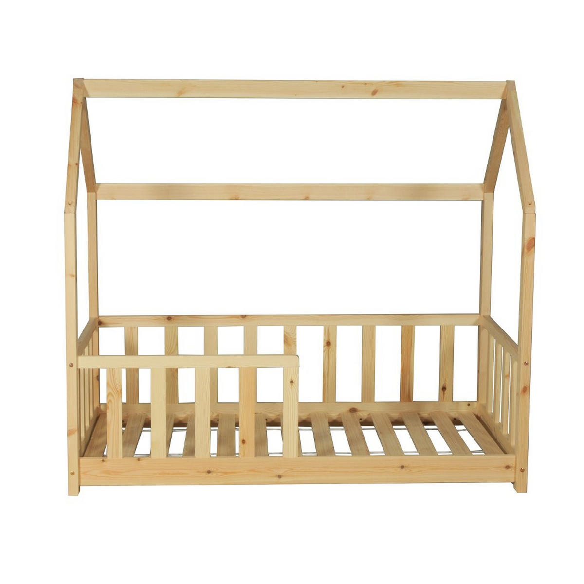 HAUSBETT KIWI mit Lattenrost / Kinderbett 70x140 - Naturholz - Naturfarben, Holz (70/140cm) - Weber Industries