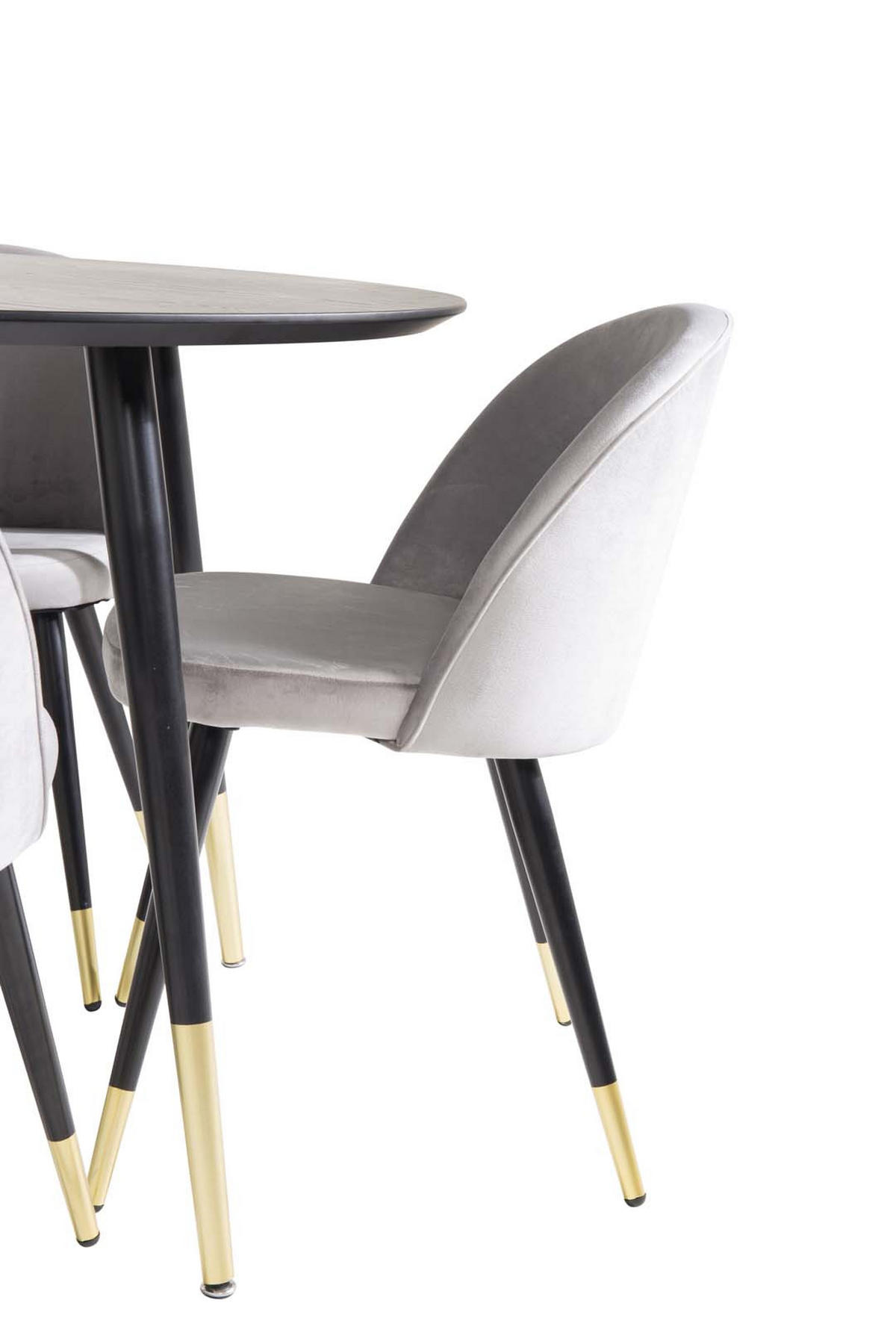 TISCHGRUPPE Schwarz - Schwarz, Holzwerkstoff (115/75/115cm) - ebuy24