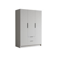 KLEIDERSCHRANK Calwi I - Schwarz/Weiß, Holzwerkstoff/Kunststoff (150/216/60cm) - MIRJAN24
