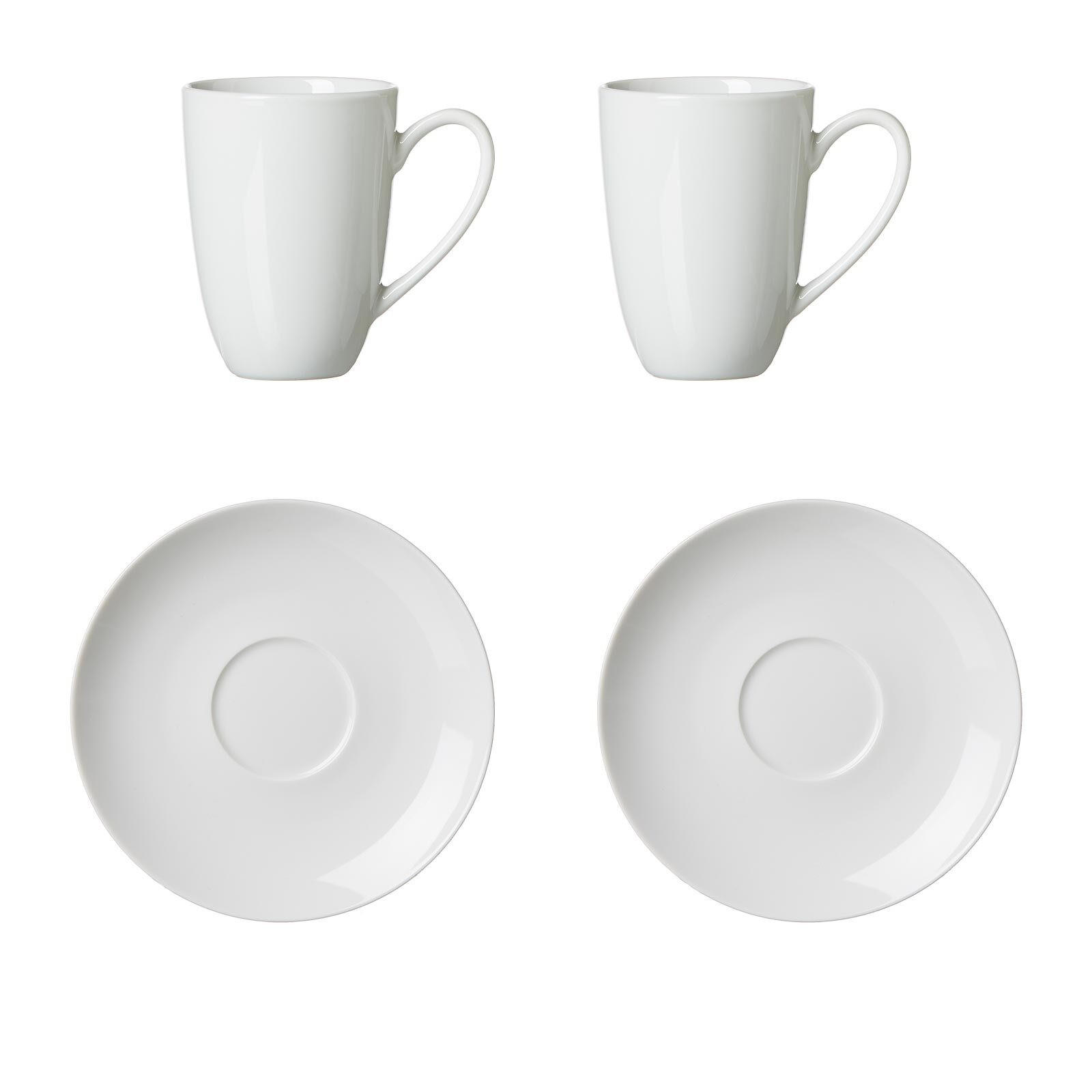 LATTE MACCHIATO GLÄSER Bianco weiß 4er Set - Weiß, Keramik (1/1/1cm) - Ritzenhoff Breker