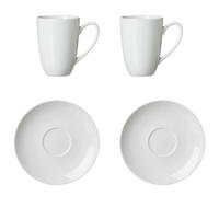 LATTE MACCHIATO GLÄSER Bianco weiß 4er Set - Weiß, Keramik (1/1/1cm) - Ritzenhoff Breker