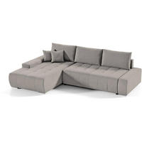 ECKSOFA Draco L cappuccino links - Chromfarben/Cappuccino, Textil/Metall (267/186cm) - Beautysofa