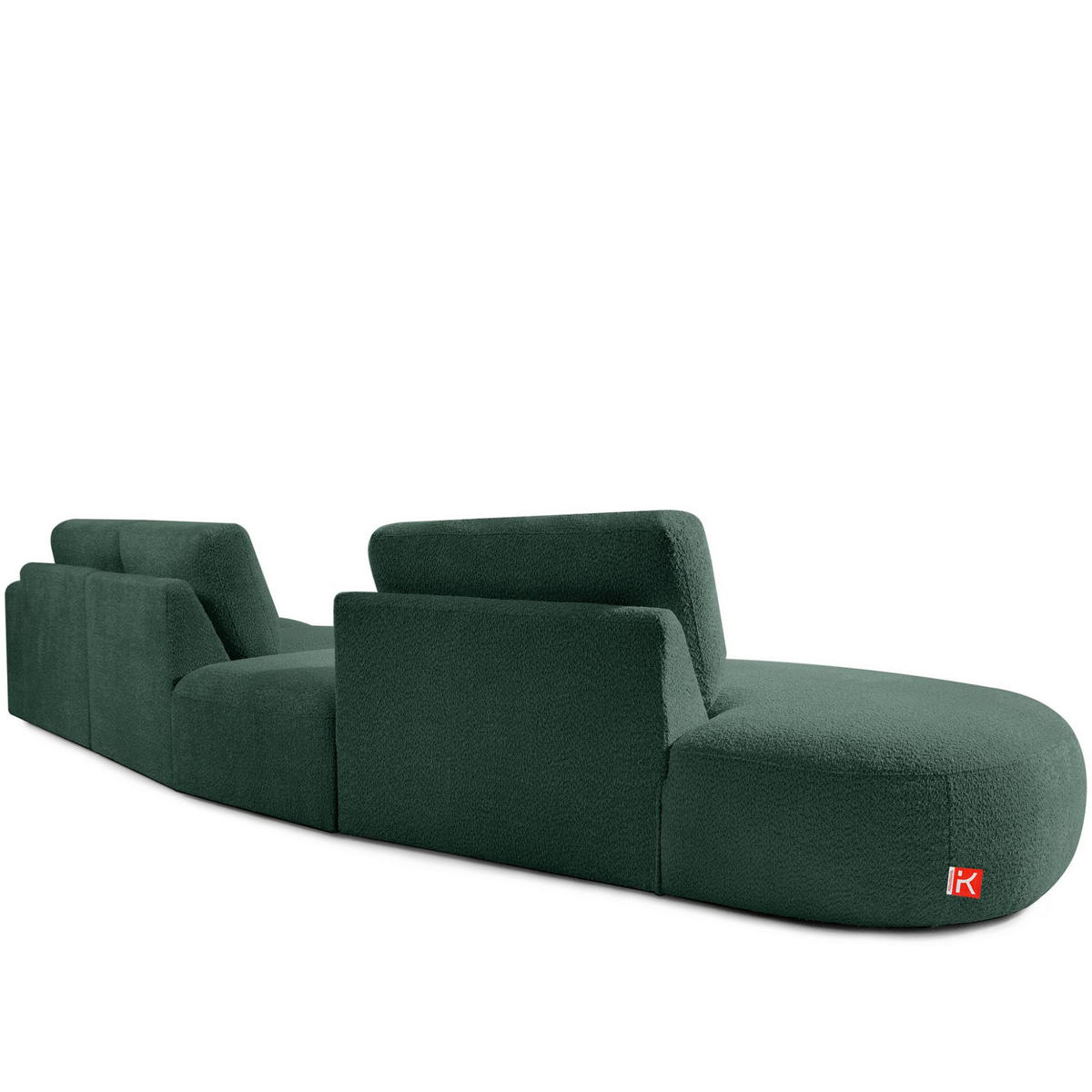 5-SITZER ECKSOFA ZUCCO Boucle links, Grün - Grün, Textil (430/84/105cm) - KONSIMO®