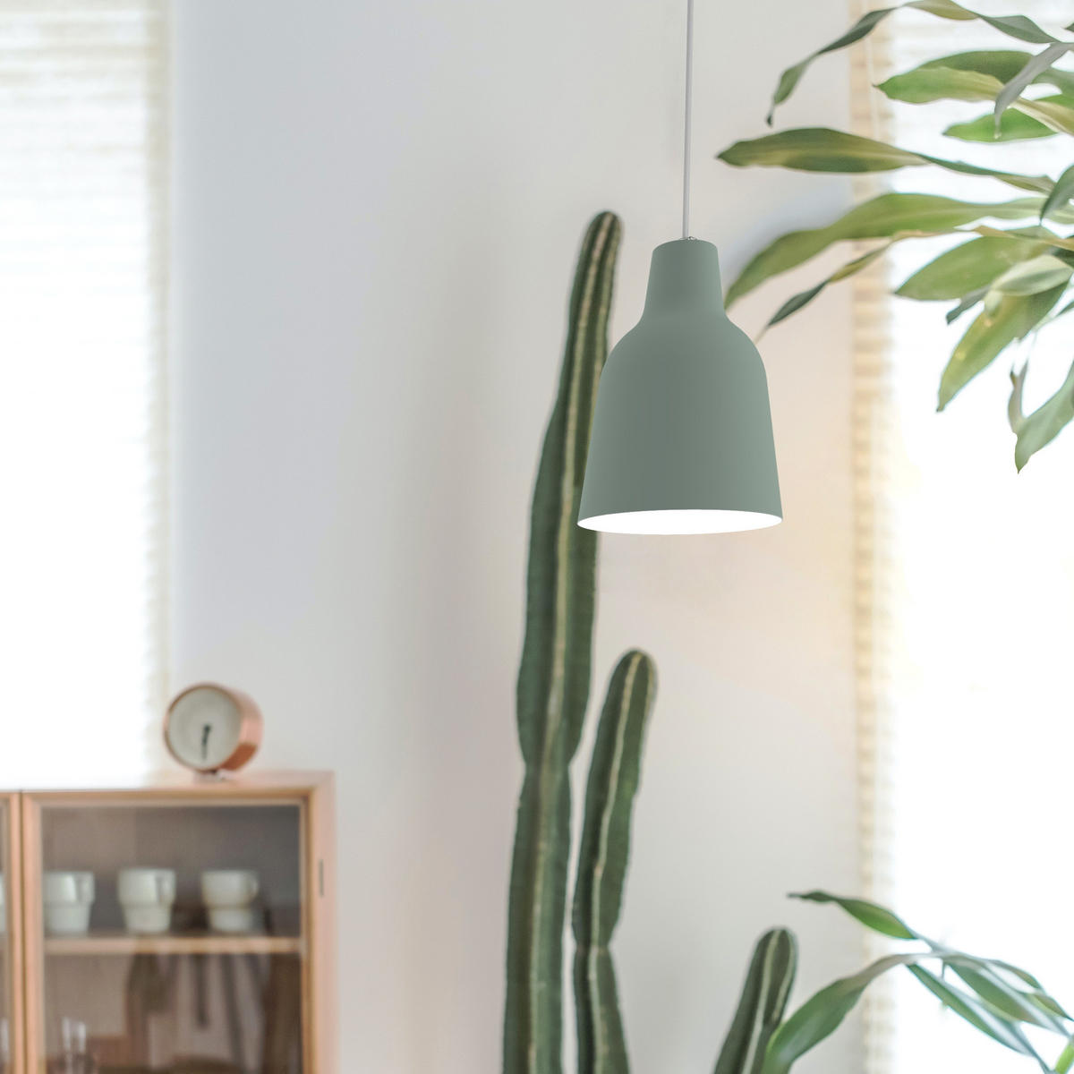 HÄNGELEUCHTE - Grün, Metall (33/33/42cm) - Lumicom