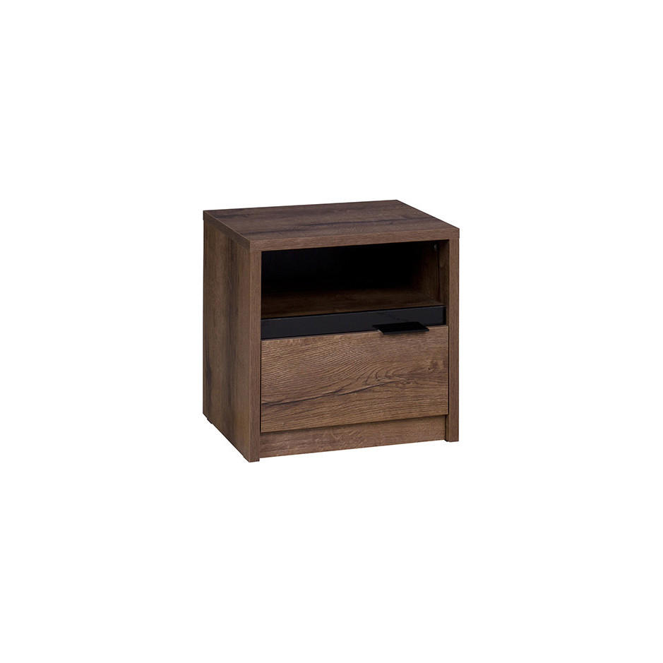 Beautysofa Nachttisch Eiche 46.5x46x40 cm
