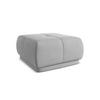 POUF Chenille Stoff Grau - Hellgrau/Schwarz, Kunststoff/Textil (60/35/60cm) - Makamii
