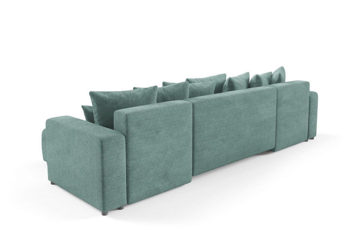 WOHNLANDSCHAFT mit Schlaffunktion Türkis - Türkis, Textil (318/88/145cm) - Furnisell