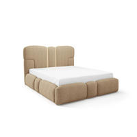 POLSTERBETT Jordan Komplettset - Braun, Holzwerkstoff/Textil (120/200cm) - Fun Möbel