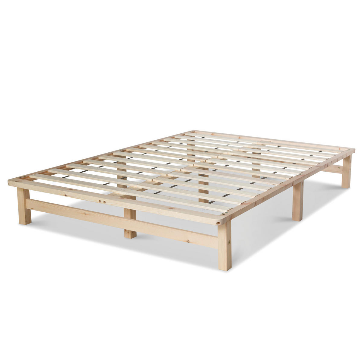 HOLZBETT Palettenbett 140/200 cm natur - Braun, Holz (140/200cm) - Homestyle4u