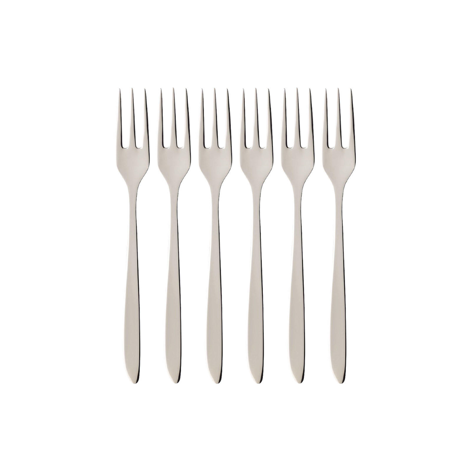 KUCHENGABEL SoftWave silber 16 cm 6er Set - Silberfarben, Metall - Villeroy & Boch