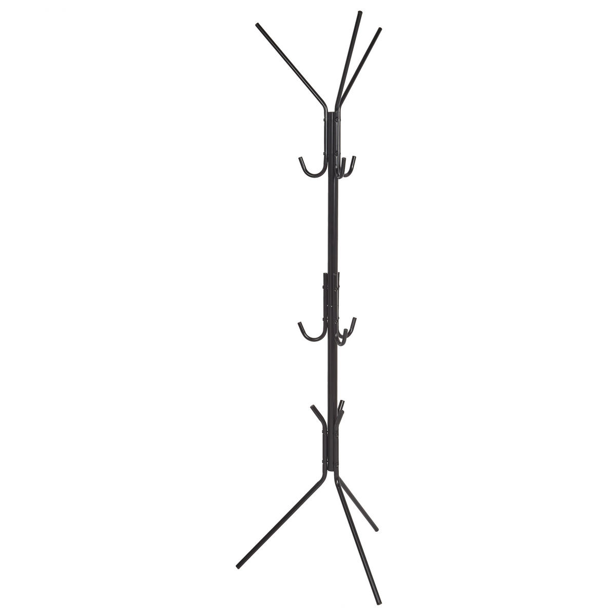 GARDEROBENSTÄNDER Metall schwarz 175 cm Almena - Schwarz, Metall (55/175/55cm) - Beliani